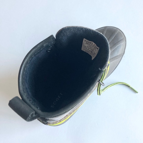 Sorel Khaki Canvas Rubber Waterproof Lace Up Ankle Boots size 4 - Picture 13 of 15